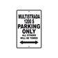 Ducati Multistrada 1200 S Parking Only All Others Will Be Towed Aluminum Decor Garage Sign