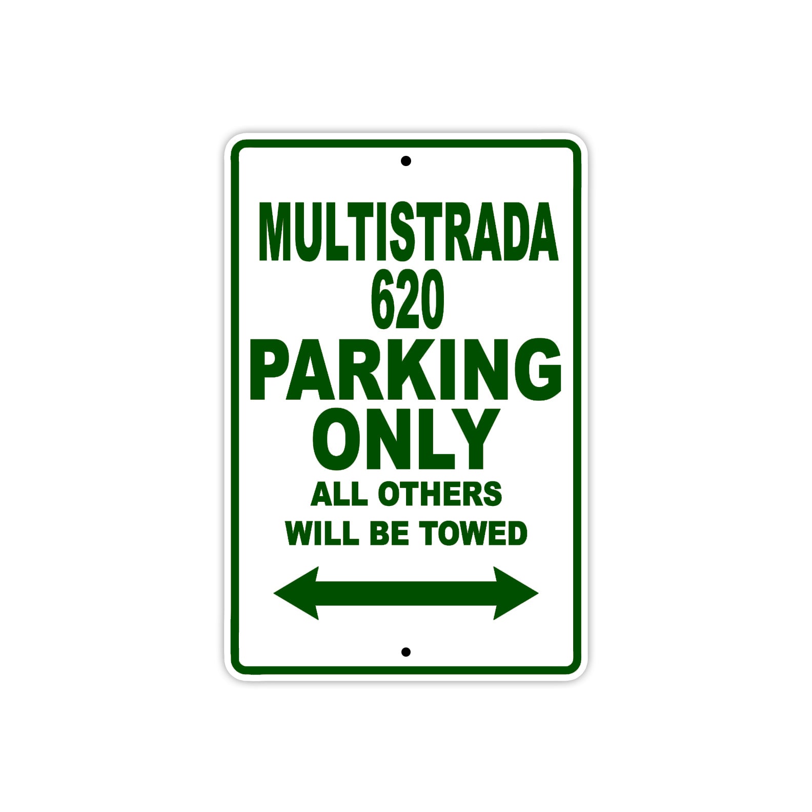 Ducati Multistrada 620 Parking Only All Others Will Be Towed Aluminum Decor Garage Sign
