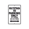 Ducati Multistrada 950 Parking Only All Others Will Be Towed Aluminum Decor Garage Sign