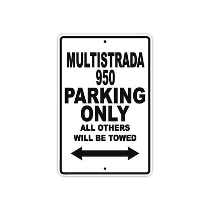 Ducati Multistrada 950 Parking Only All Others Will Be Towed Aluminum Decor Garage Sign