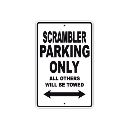 Ducati Scrambler Parking Only All Others Will Be Towed Aluminum Decor Garage Sign