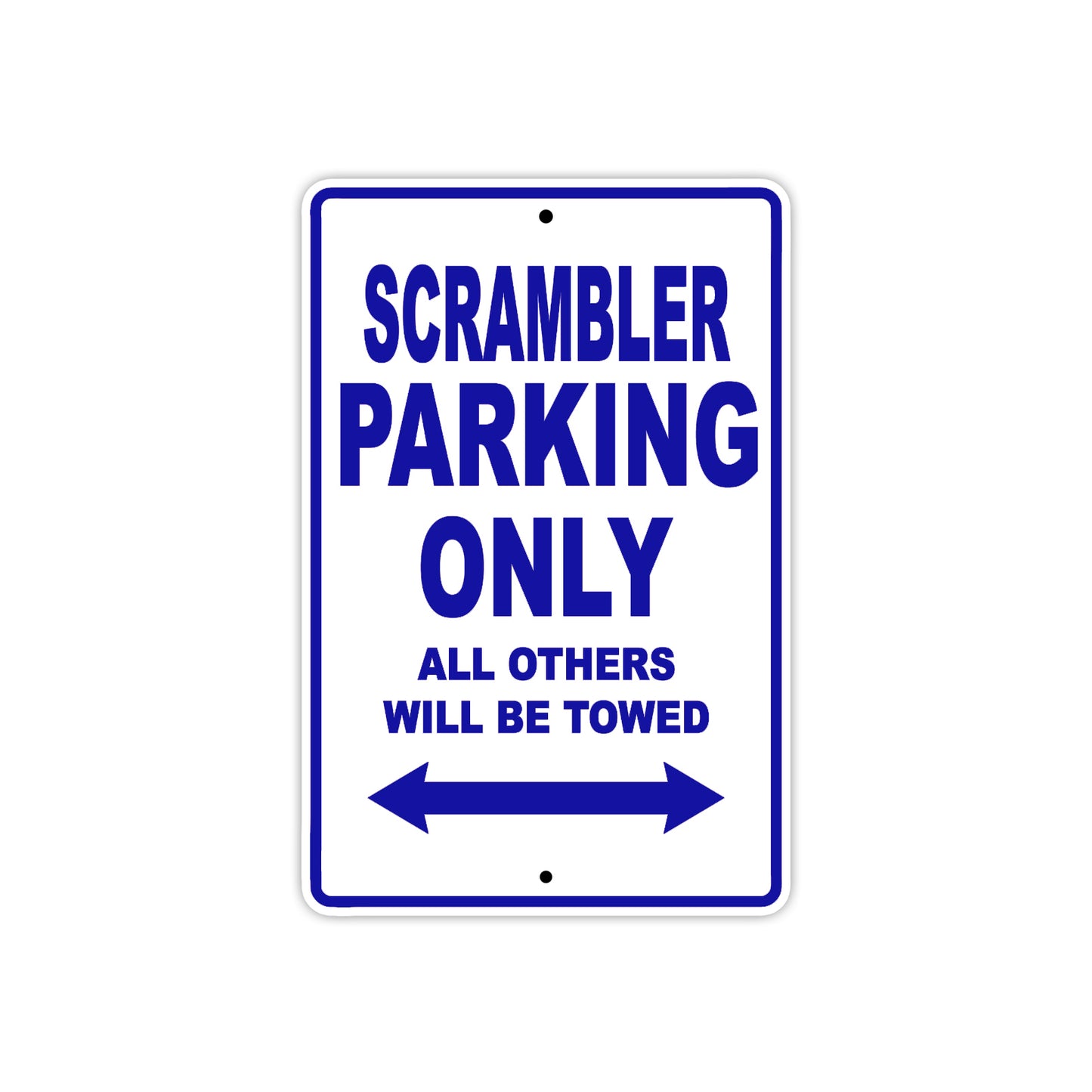 Ducati Scrambler Parking Only All Others Will Be Towed Aluminum Decor Garage Sign