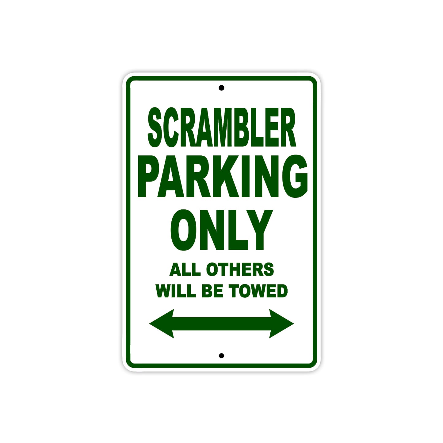 Ducati Scrambler Parking Only All Others Will Be Towed Aluminum Decor Garage Sign