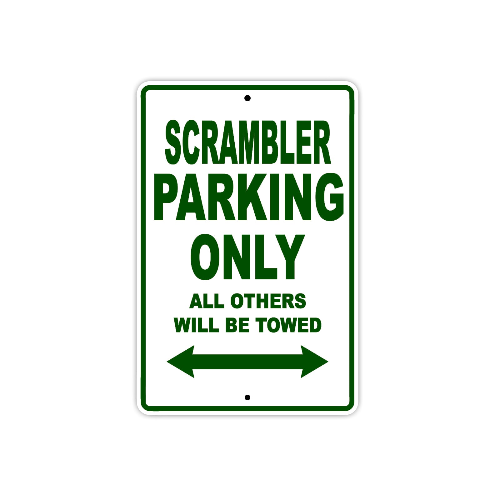 Ducati Scrambler Parking Only All Others Will Be Towed Aluminum Decor Garage Sign