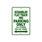 Ducati Scrambler Flat Track Pro Parking Only All Others Will Be Towed Aluminum Decor Garage Sign