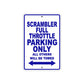Ducati Scrambler Full Throttle Parking Only All Others Will Be Towed Aluminum Decor Garage Sign