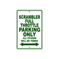 Ducati Scrambler Full Throttle Parking Only All Others Will Be Towed Aluminum Decor Garage Sign