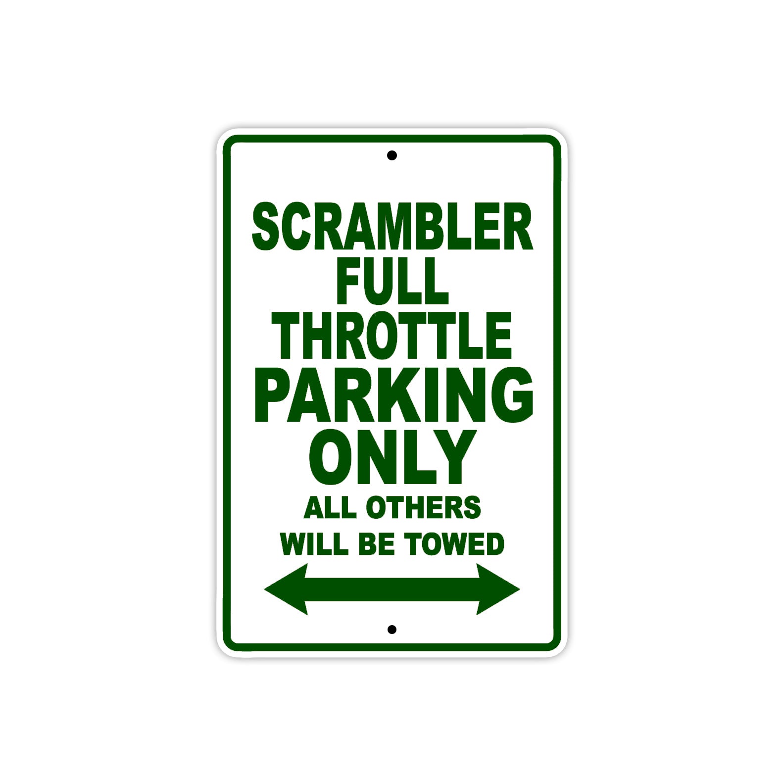 Ducati Scrambler Full Throttle Parking Only All Others Will Be Towed Aluminum Decor Garage Sign