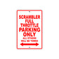 Ducati Scrambler Full Throttle Parking Only All Others Will Be Towed Aluminum Decor Garage Sign