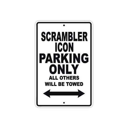 Ducati Scrambler Icon Parking Only All Others Will Be Towed Aluminum Decor Garage Sign