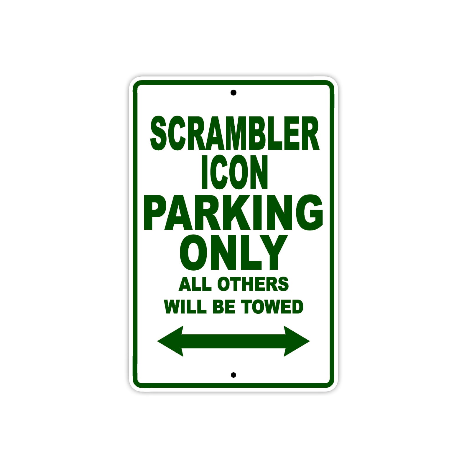 Ducati Scrambler Icon Parking Only All Others Will Be Towed Aluminum Decor Garage Sign