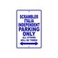 Ducati Scrambler Italia Independent Parking Only All Others Will Be Towed Aluminum Decor Garage Sign
