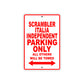 Ducati Scrambler Italia Independent Parking Only All Others Will Be Towed Aluminum Decor Garage Sign