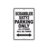 Ducati Scrambler Sixty2 Parking Only All Others Will Be Towed Aluminum Decor Garage Sign