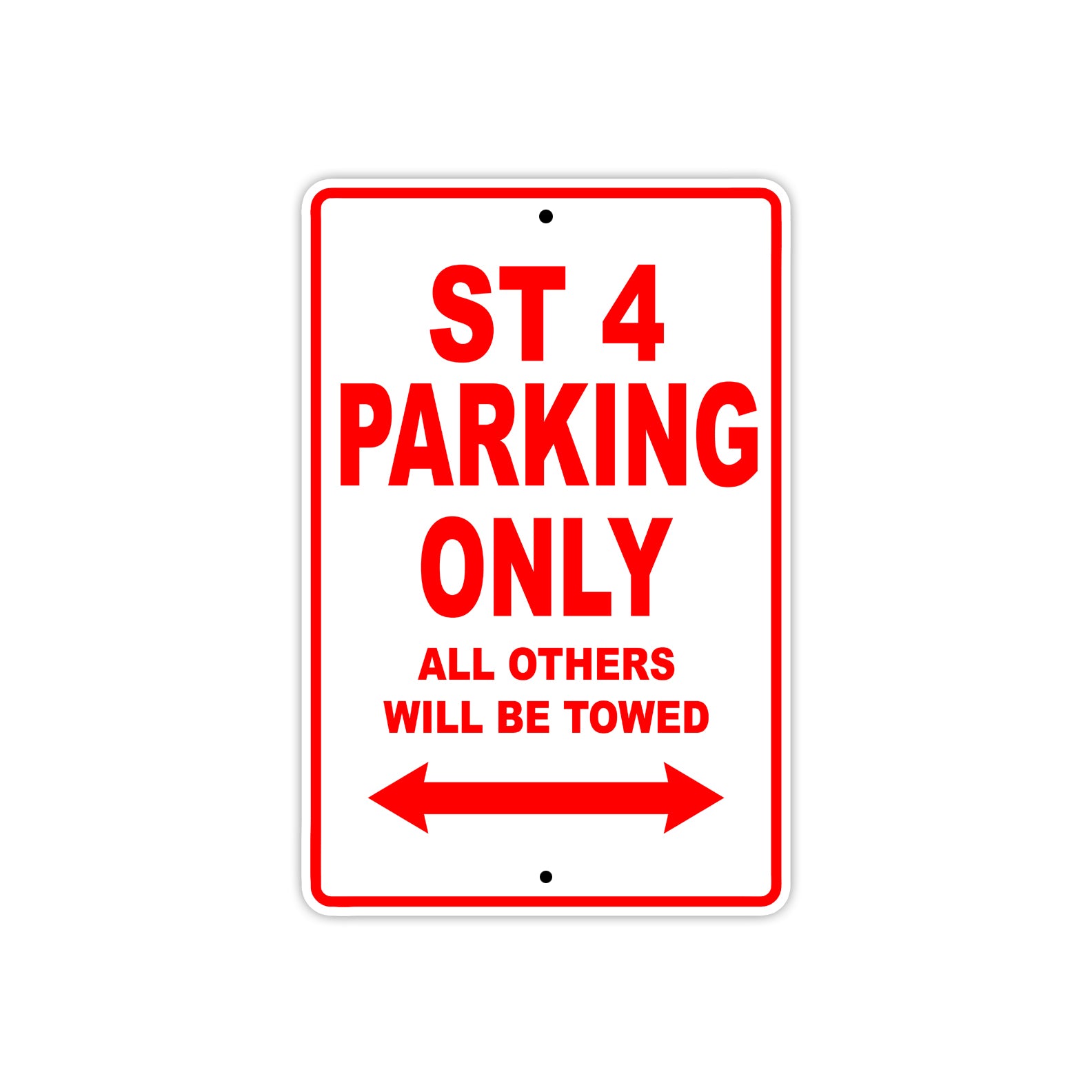 Ducati ST 4 Parking Only All Others Will Be Towed Aluminum Decor Garage Sign