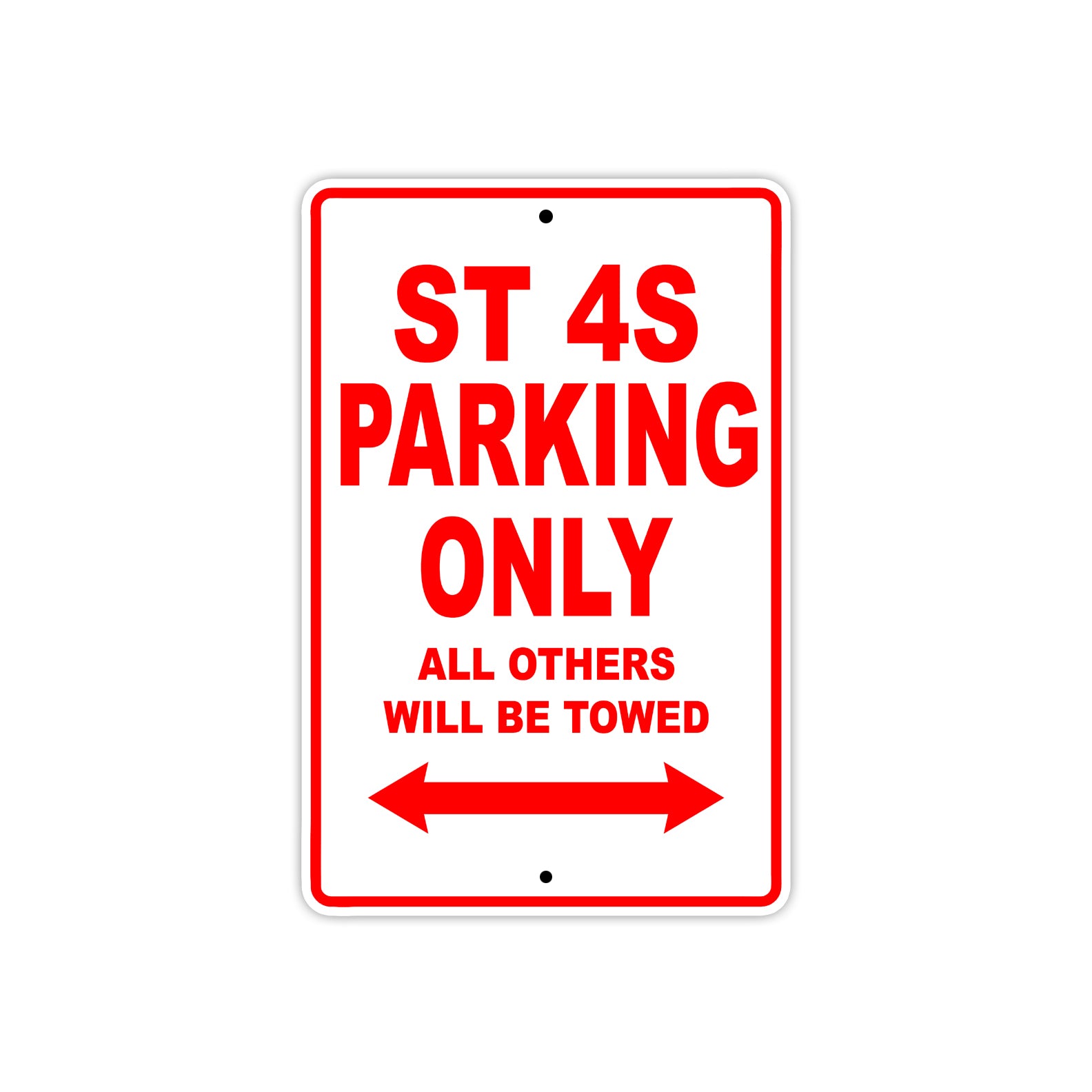 Ducati ST 4S Parking Only All Others Will Be Towed Aluminum Decor Garage Sign