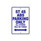 Ducati ST 4S ABS Parking Only All Others Will Be Towed Aluminum Decor Garage Sign