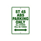 Ducati ST 4S ABS Parking Only All Others Will Be Towed Aluminum Decor Garage Sign