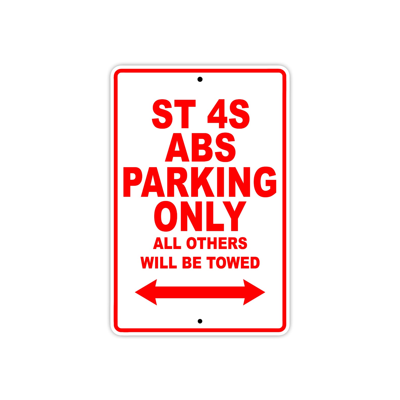 Ducati ST 4S ABS Parking Only All Others Will Be Towed Aluminum Decor Garage Sign