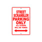 Ducati Street Scrambler Parking Only All Others Will Be Towed Aluminum Decor Garage Sign