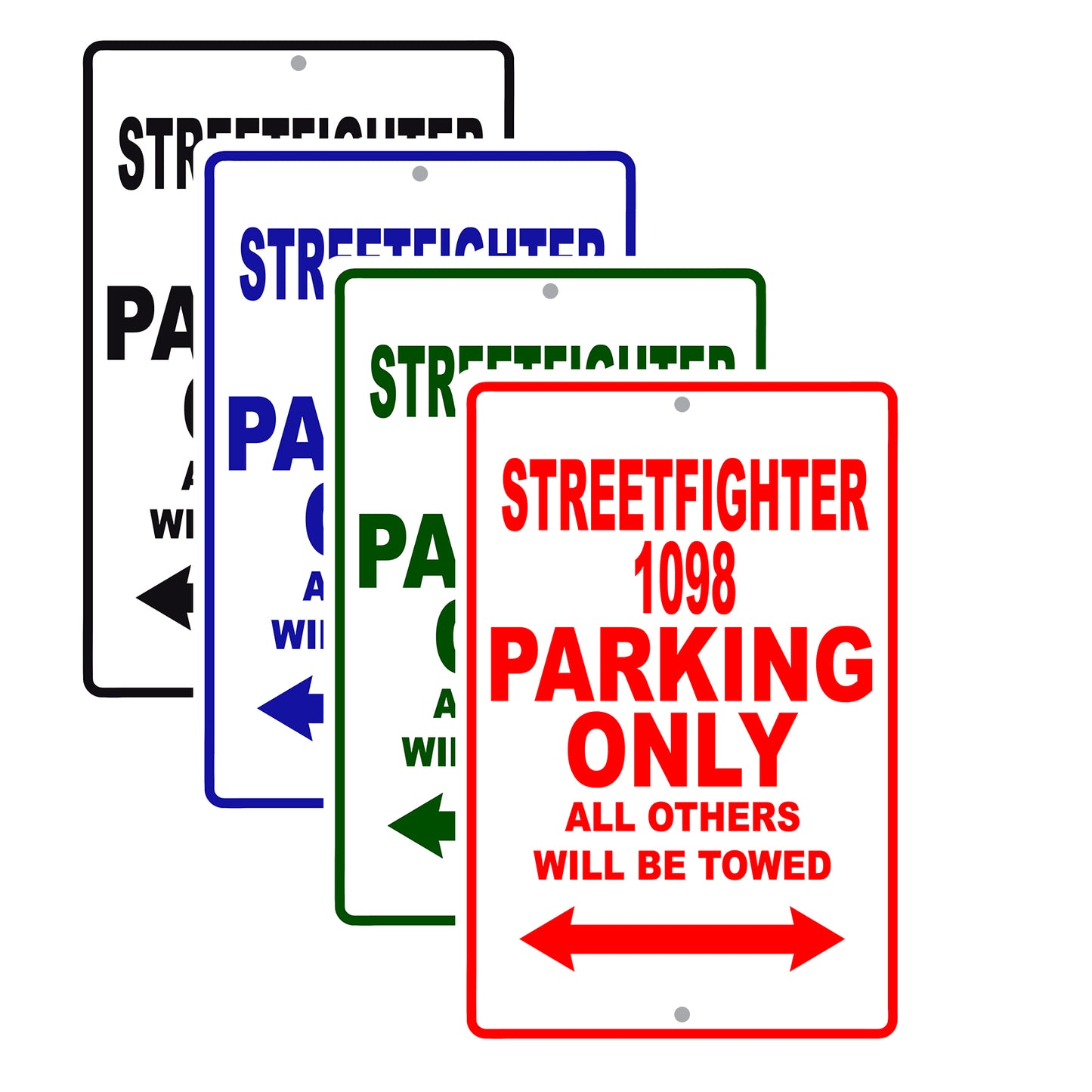 Ducati Streetfighter 1098 Parking Only All Others Will Be Towed Aluminum Decor Garage Sign