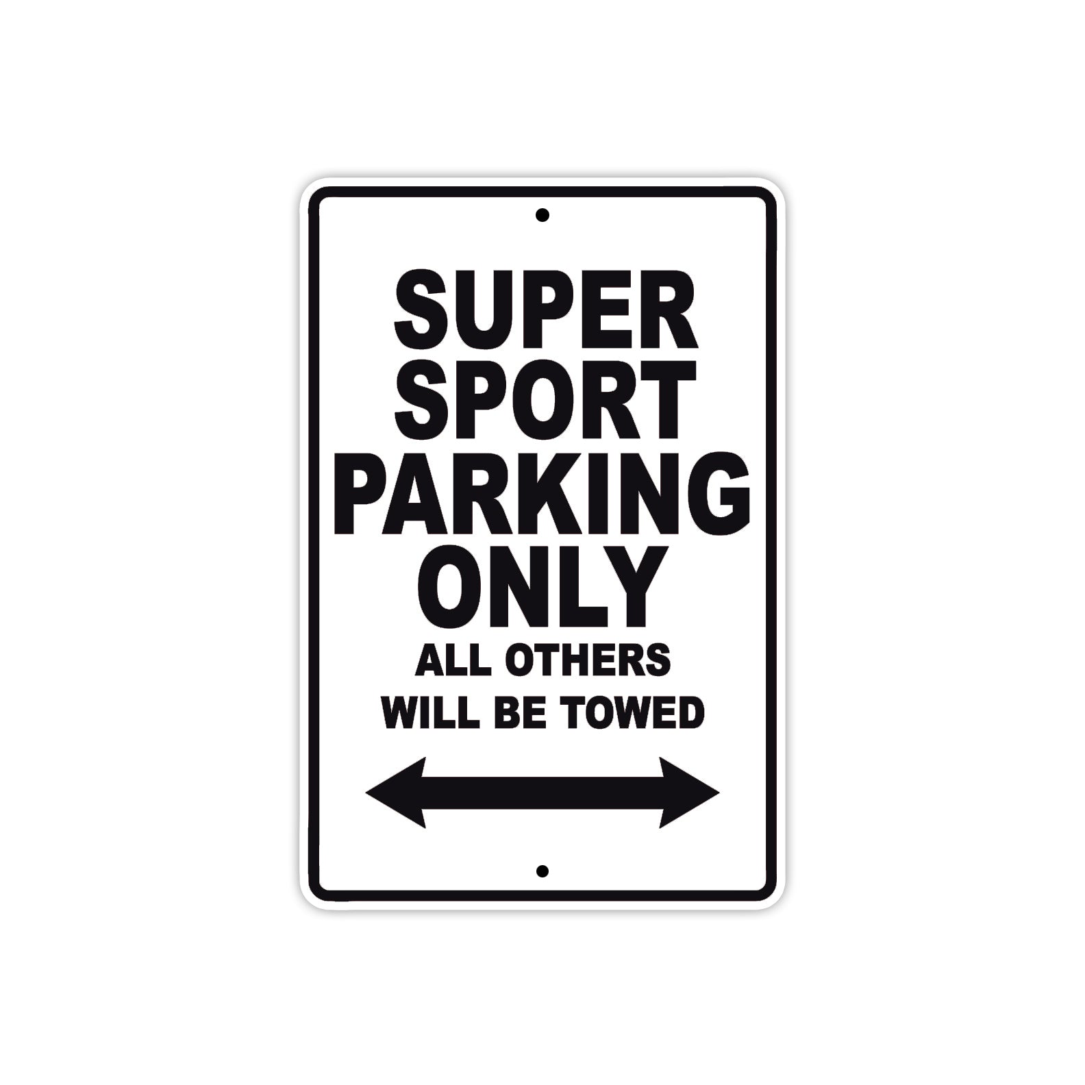 Ducati Super Sport Parking Only All Others Will Be Towed Aluminum Decor Garage Sign