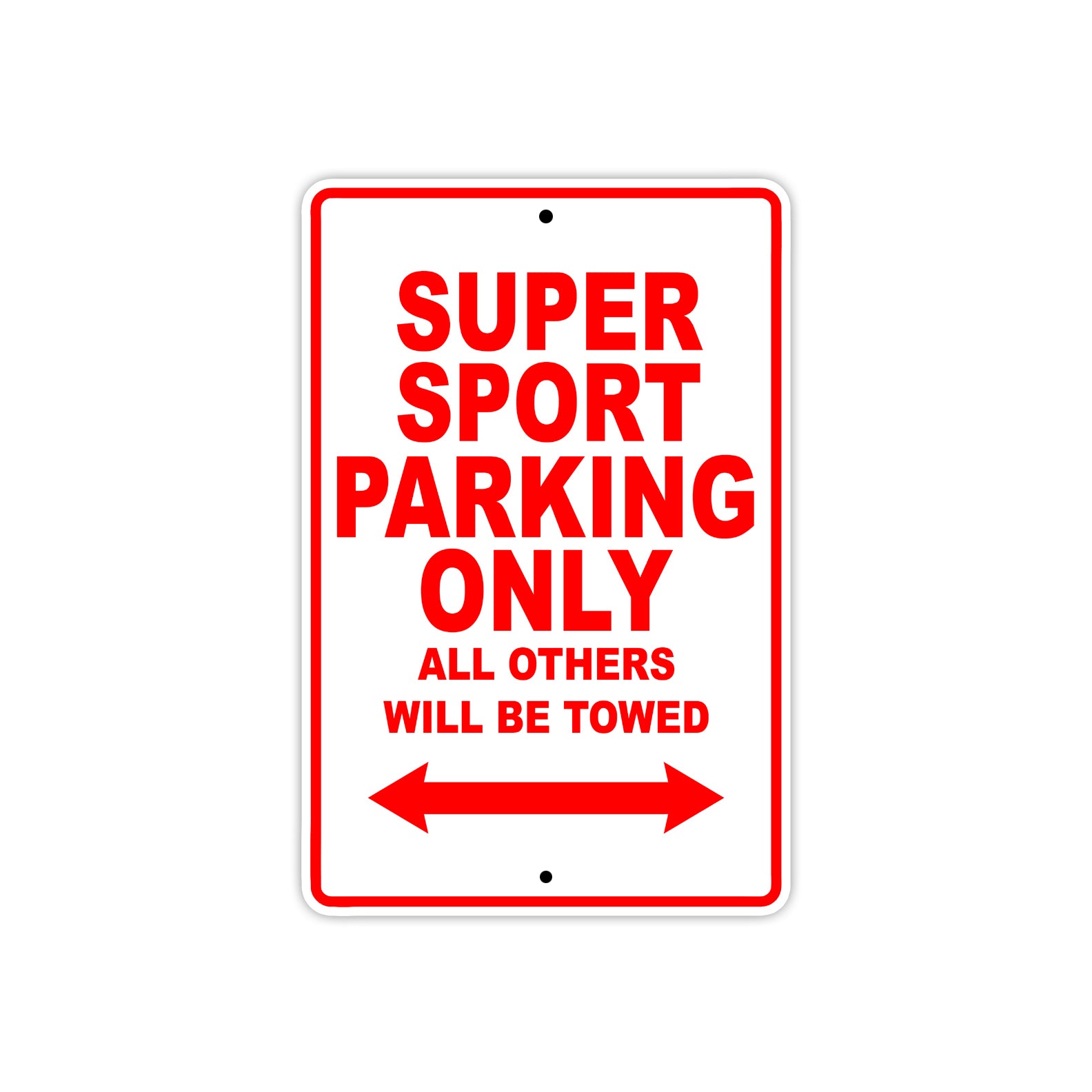 Ducati Super Sport Parking Only All Others Will Be Towed Aluminum Decor Garage Sign