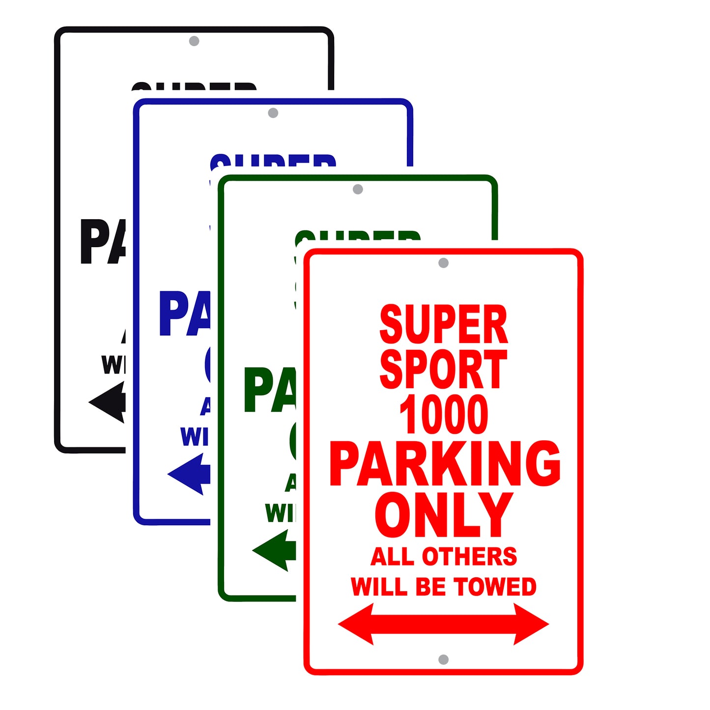 Ducati Super Sport 1000 Parking Only All Others Will Be Towed Aluminum Decor Garage Sign