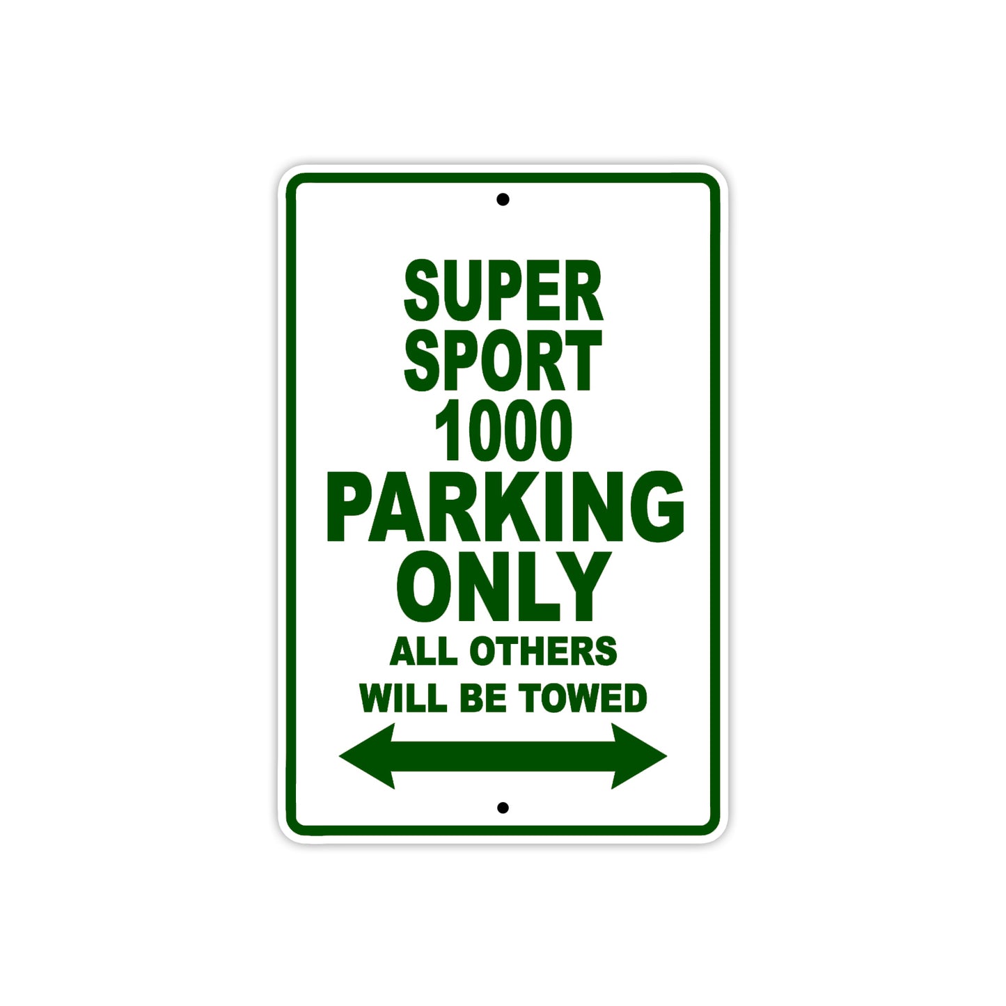 Ducati Super Sport 1000 Parking Only All Others Will Be Towed Aluminum Decor Garage Sign