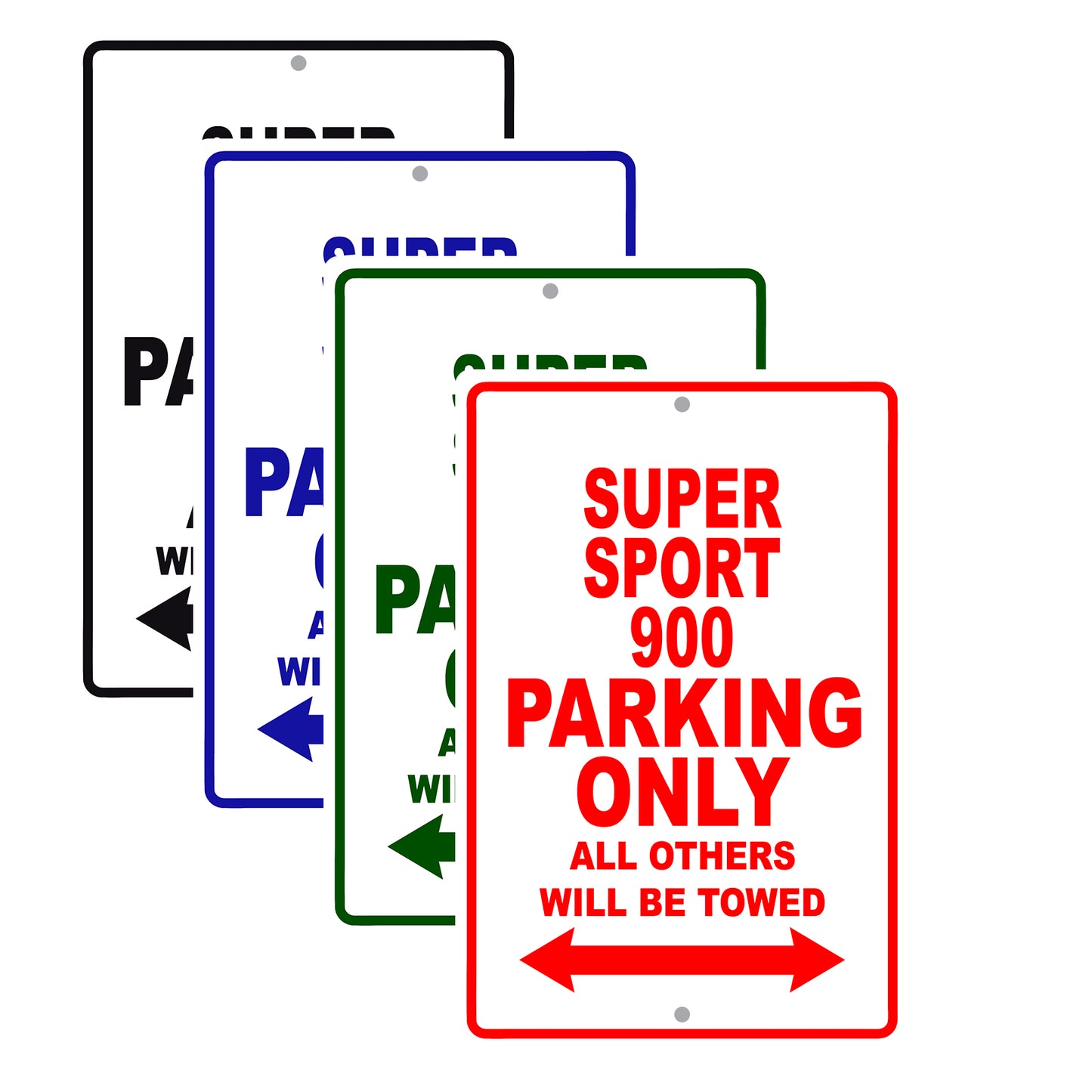 Ducati Super Sport 900 Parking Only All Others Will Be Towed Aluminum Decor Garage Sign