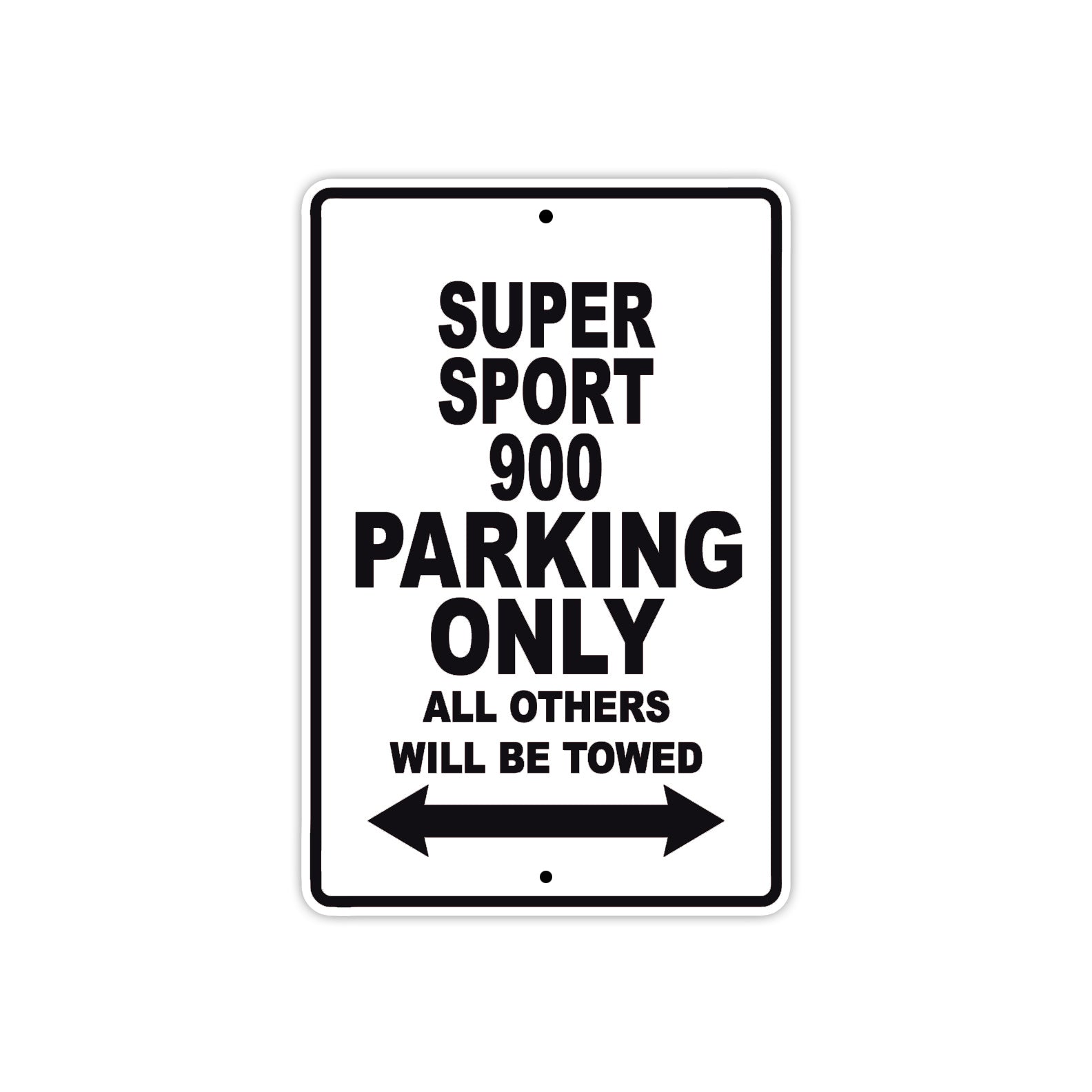 Ducati Super Sport 900 Parking Only All Others Will Be Towed Aluminum Decor Garage Sign