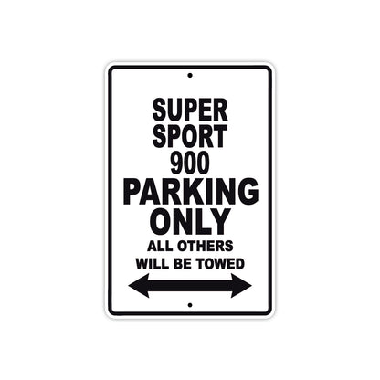 Ducati Super Sport 900 Parking Only All Others Will Be Towed Aluminum Decor Garage Sign