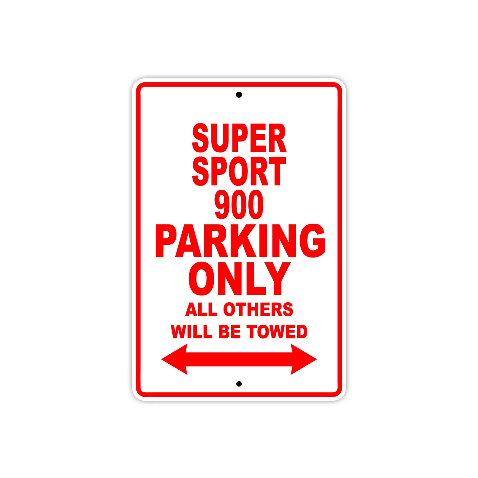 Ducati Super Sport 900 Parking Only All Others Will Be Towed Aluminum Decor Garage Sign