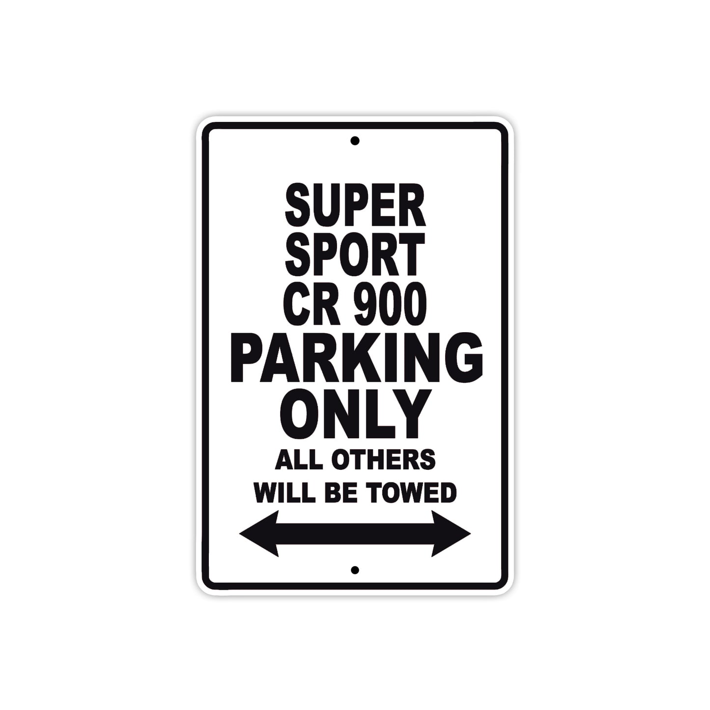 Ducati Super Sport CR 900 Parking Only All Others Will Be Towed Aluminum Decor Garage Sign