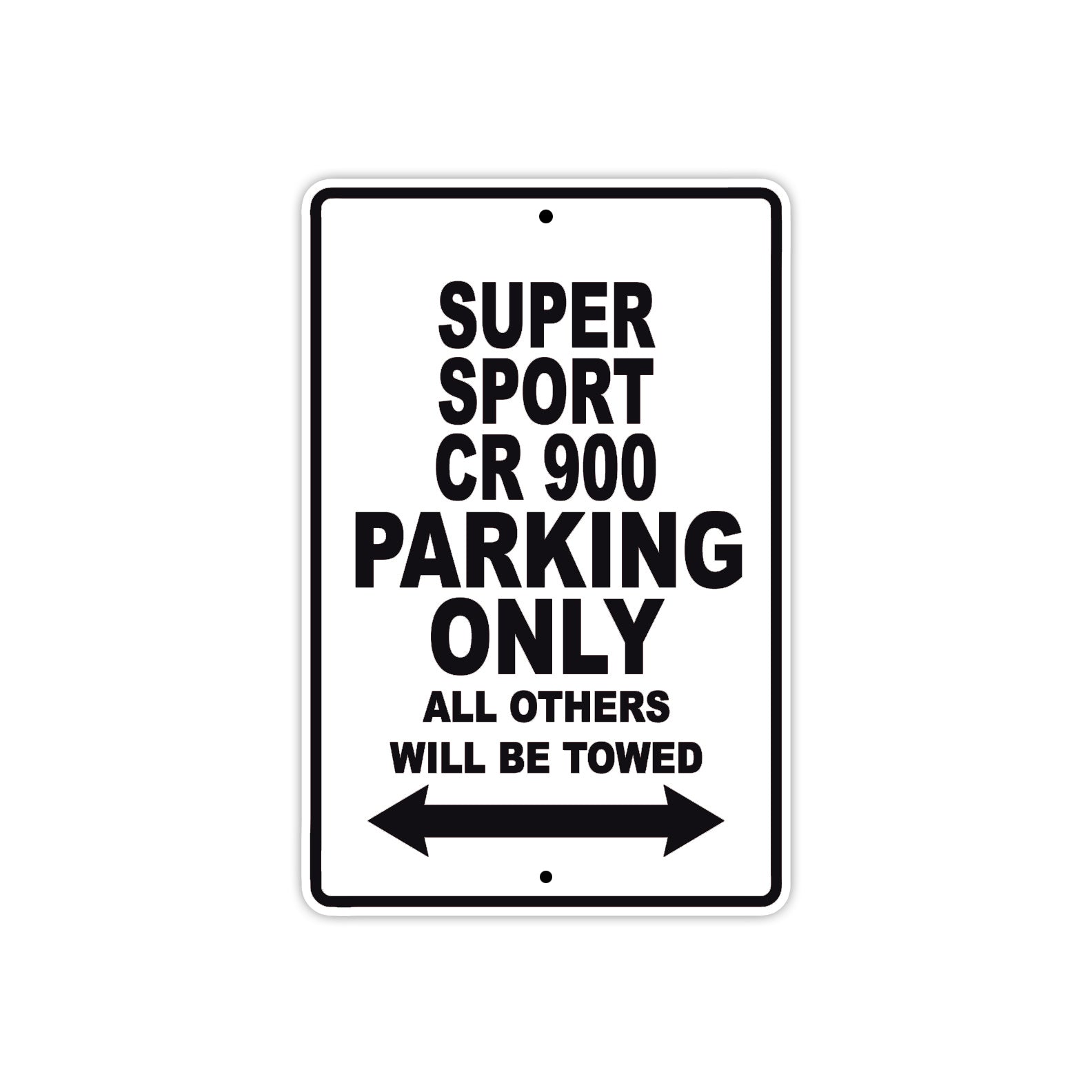 Ducati Super Sport CR 900 Parking Only All Others Will Be Towed Aluminum Decor Garage Sign