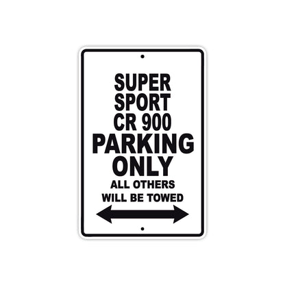 Ducati Super Sport CR 900 Parking Only All Others Will Be Towed Aluminum Decor Garage Sign