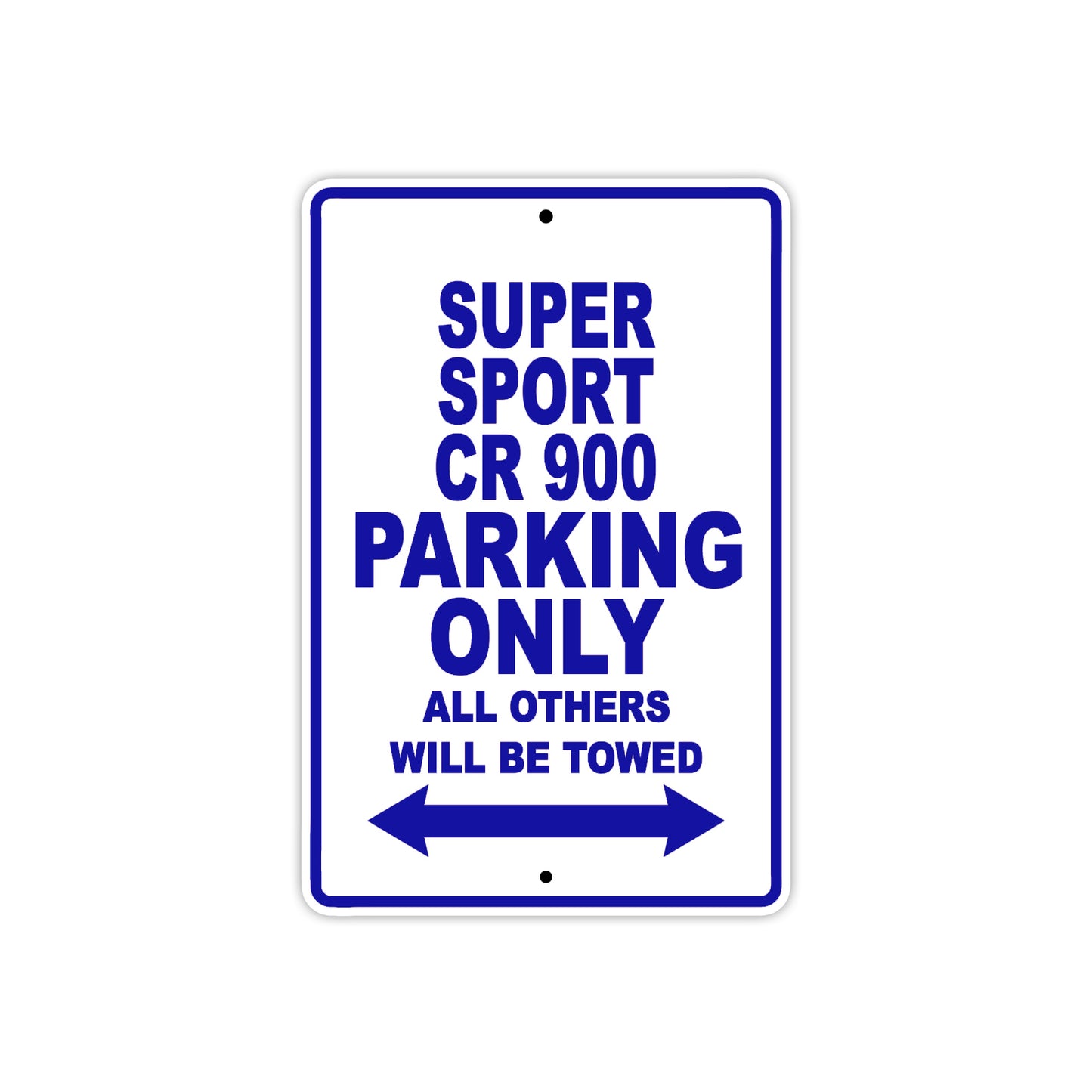 Ducati Super Sport CR 900 Parking Only All Others Will Be Towed Aluminum Decor Garage Sign