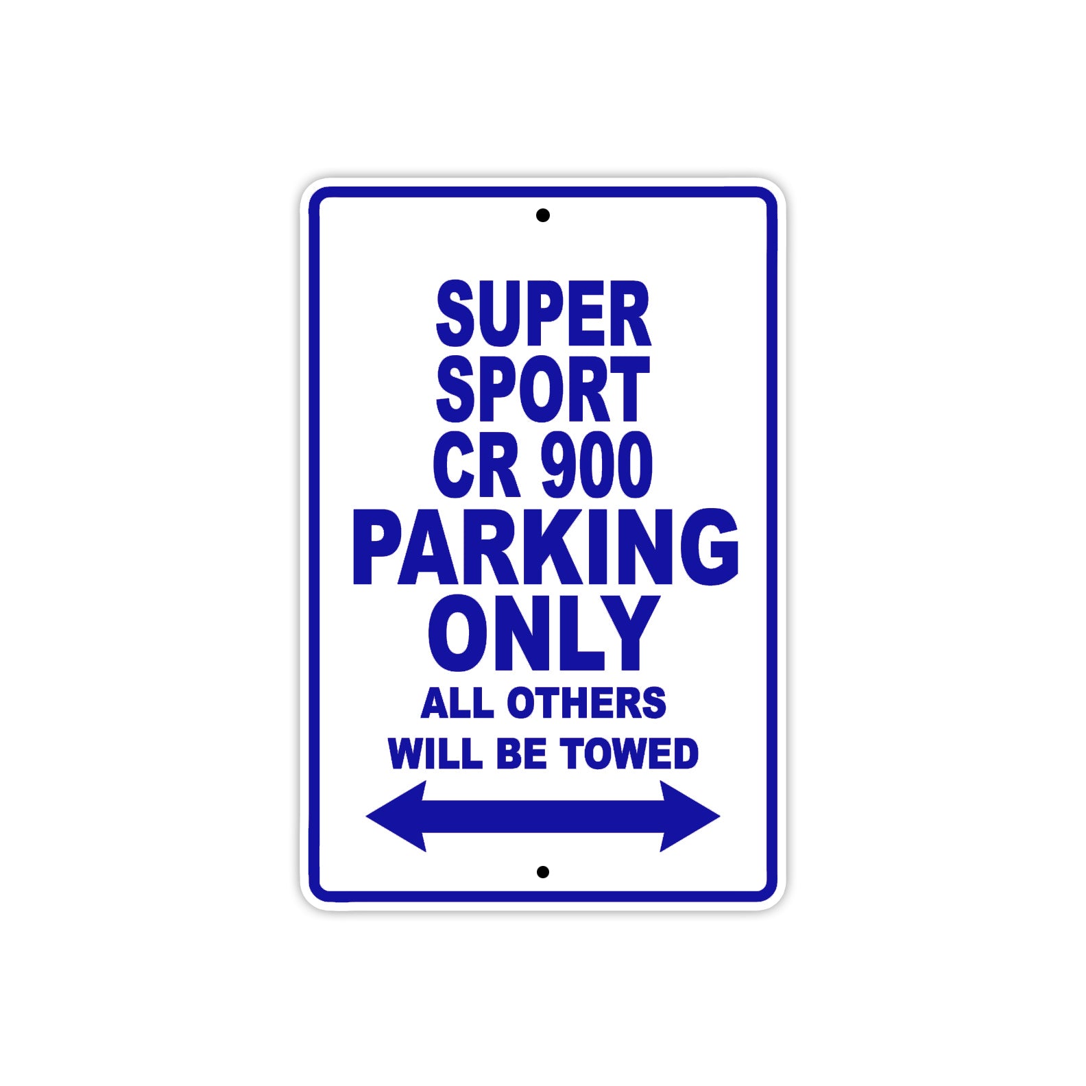 Ducati Super Sport CR 900 Parking Only All Others Will Be Towed Aluminum Decor Garage Sign