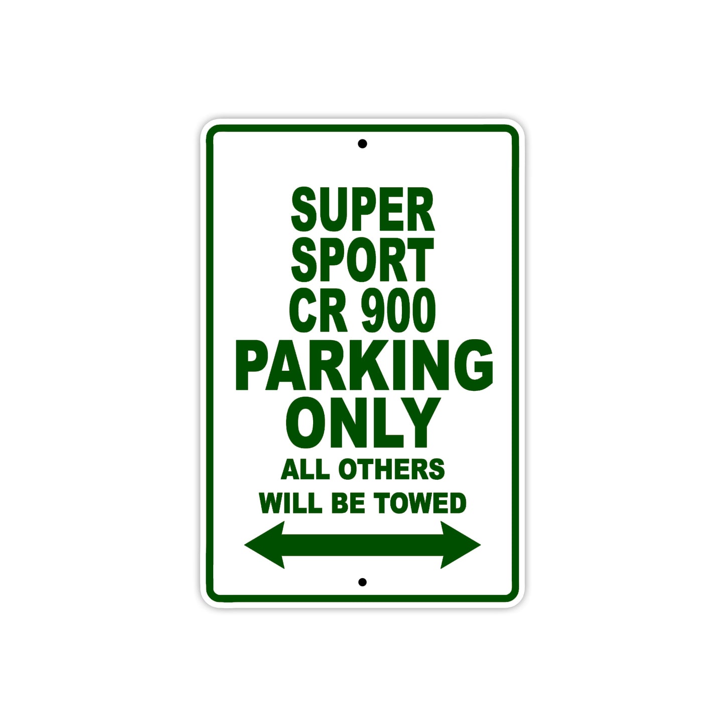 Ducati Super Sport CR 900 Parking Only All Others Will Be Towed Aluminum Decor Garage Sign