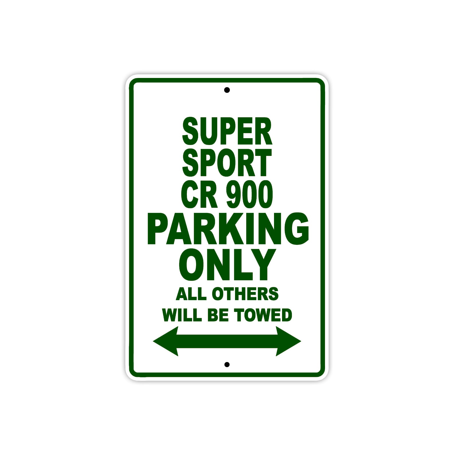 Ducati Super Sport CR 900 Parking Only All Others Will Be Towed Aluminum Decor Garage Sign