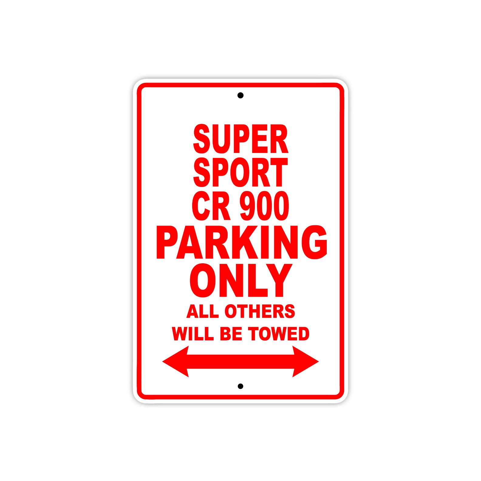 Ducati Super Sport CR 900 Parking Only All Others Will Be Towed Aluminum Decor Garage Sign
