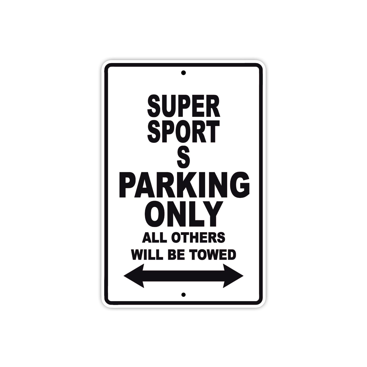 Ducati Super Sport S Parking Only All Others Will Be Towed Aluminum Decor Garage Sign