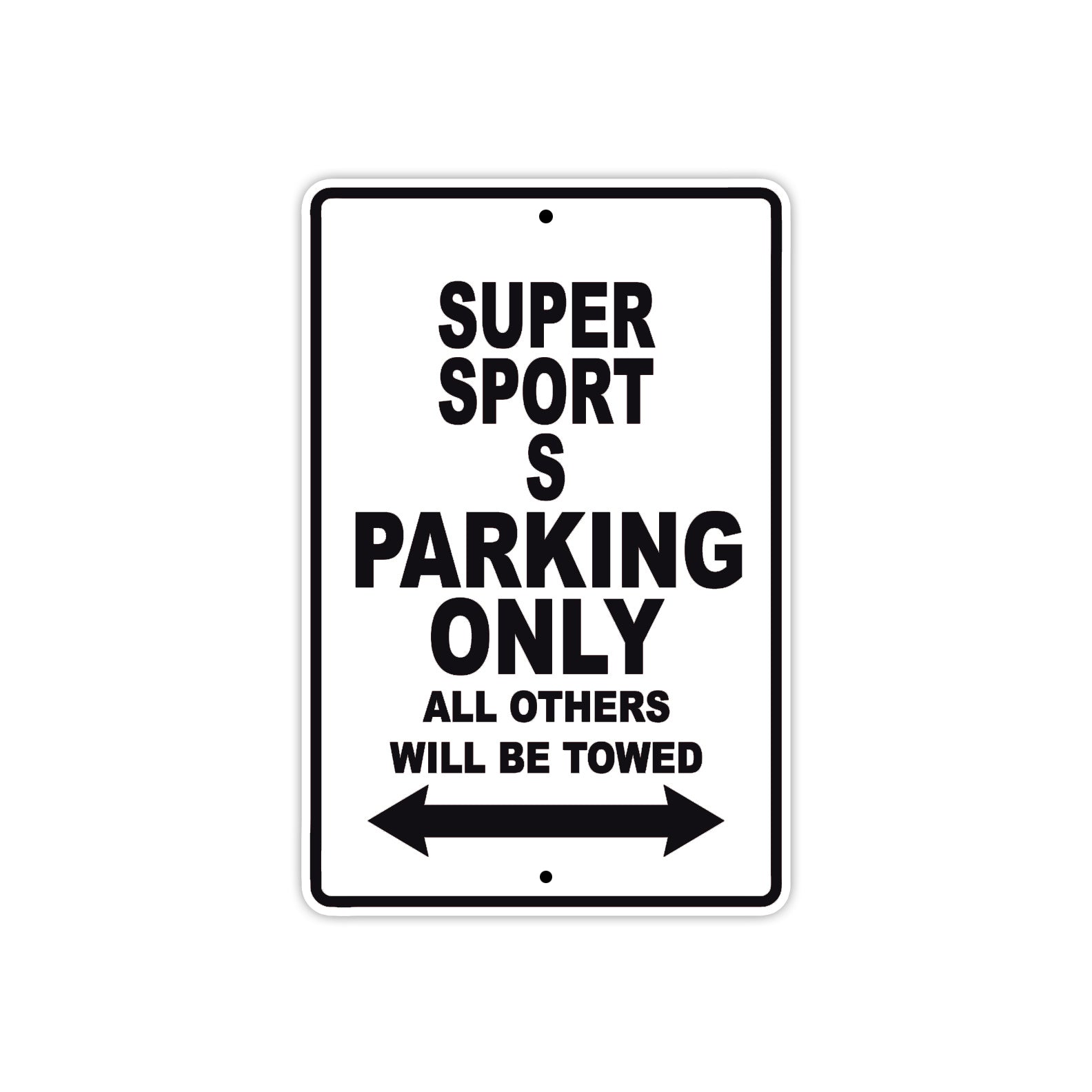 Ducati Super Sport S Parking Only All Others Will Be Towed Aluminum Decor Garage Sign