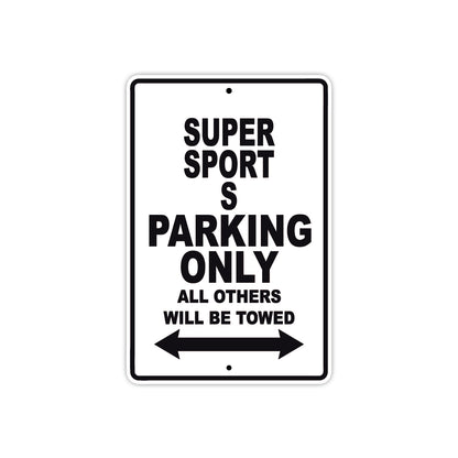 Ducati Super Sport S Parking Only All Others Will Be Towed Aluminum Decor Garage Sign