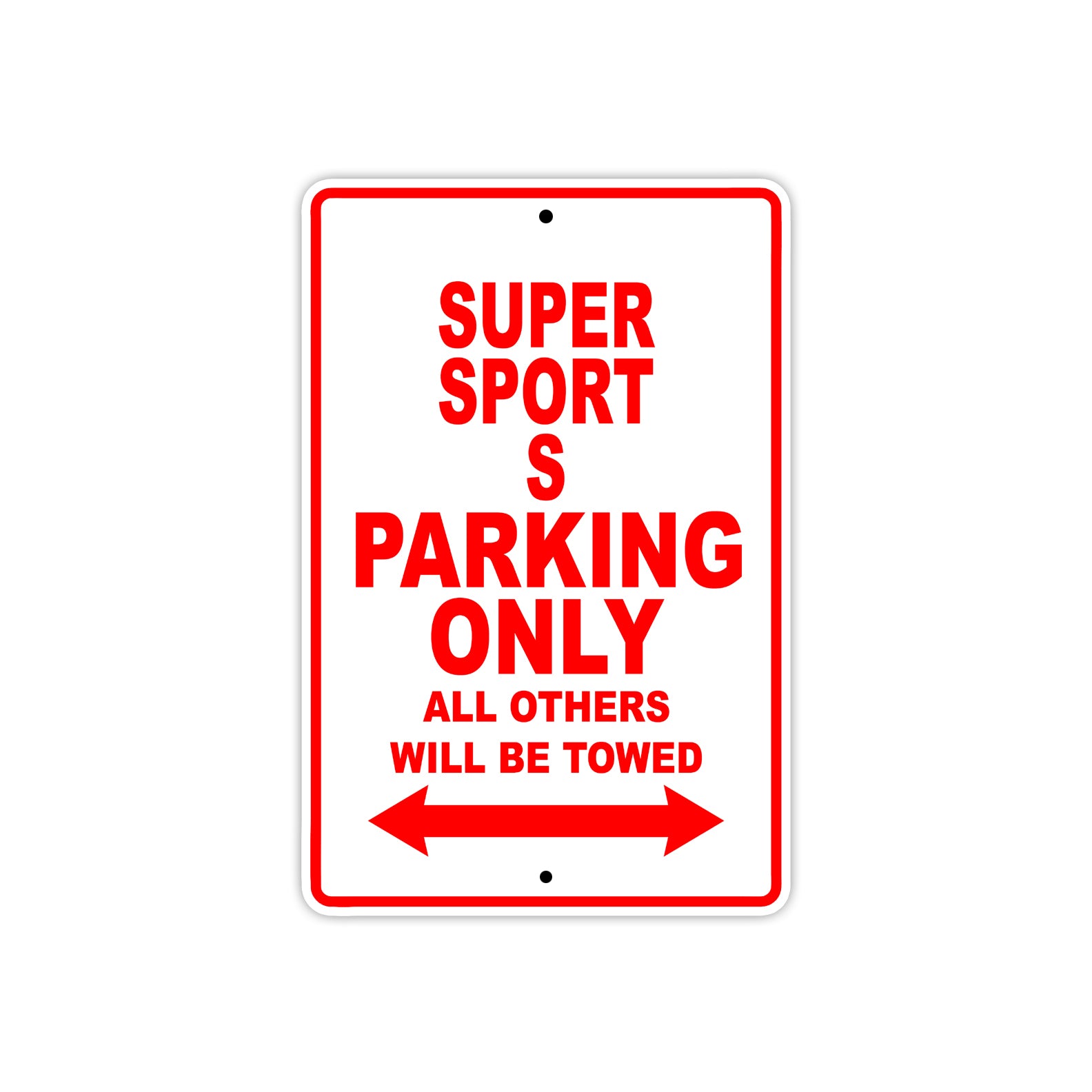 Ducati Super Sport S Parking Only All Others Will Be Towed Aluminum Decor Garage Sign