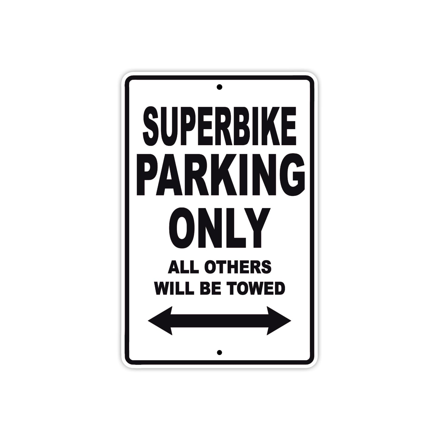 Ducati Superbike Parking Only All Others Will Be Towed Aluminum Decor Garage Sign