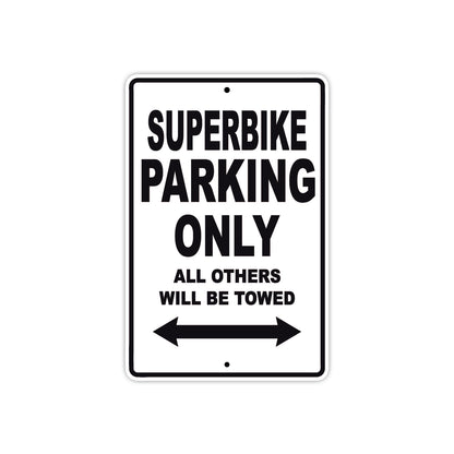 Ducati Superbike Parking Only All Others Will Be Towed Aluminum Decor Garage Sign