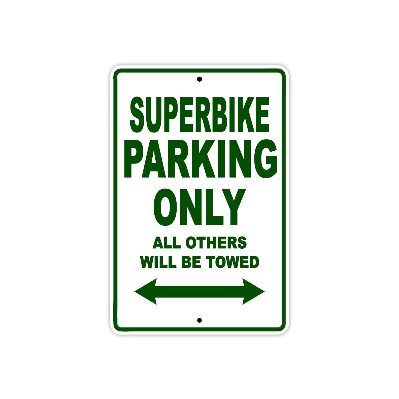 Ducati Superbike Parking Only All Others Will Be Towed Aluminum Decor Garage Sign