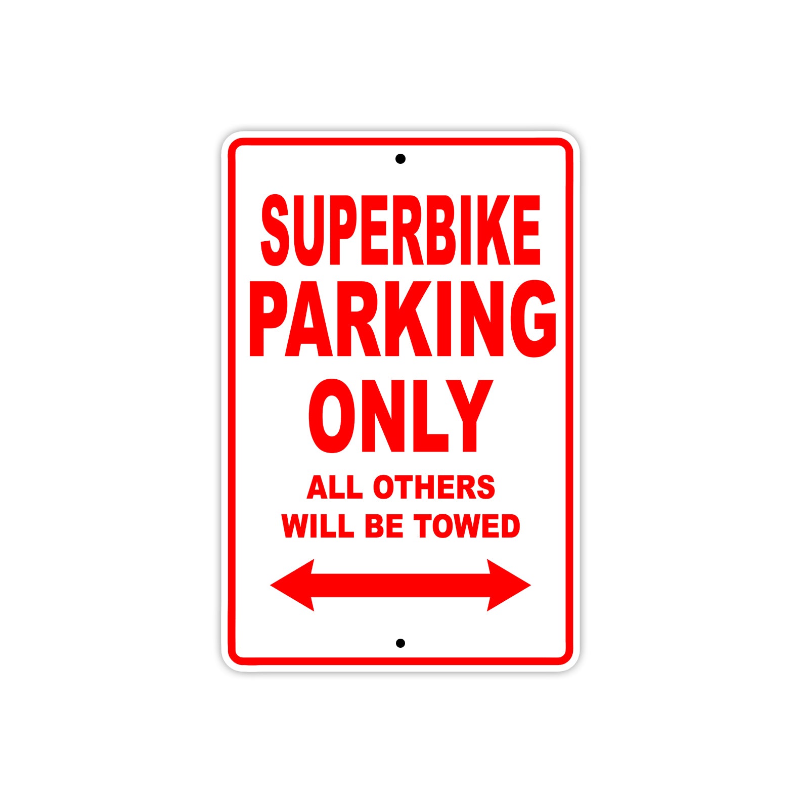Ducati Superbike Parking Only All Others Will Be Towed Aluminum Decor Garage Sign