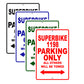 Ducati Superbike 1198 Parking Only All Others Will Be Towed Aluminum Decor Garage Sign